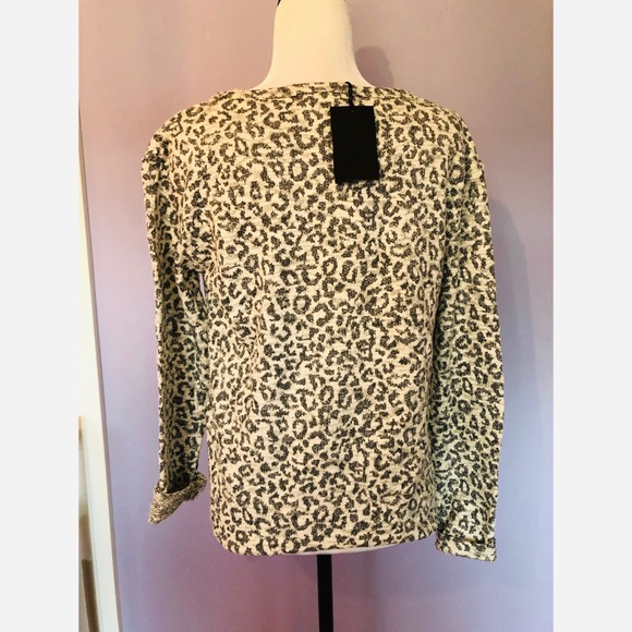 Jane and Delaney NWT metallic animal print sweater - Picture 3 of 5